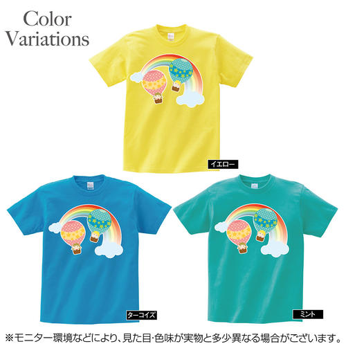 楽天市場 Tシャツ 虹 にじ イラスト カラフル 気球 Over The Rainbow