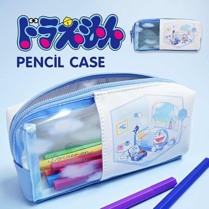 楽天市場】EM【ドラえもん ホログラム 両面開き 多機能 ペンケース