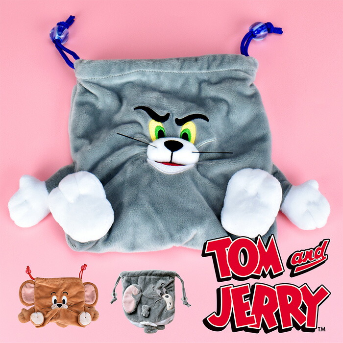 楽天市場】トム＆ジェリー ぬいぐるみ巾着 ファニーアート 巾着ポーチ