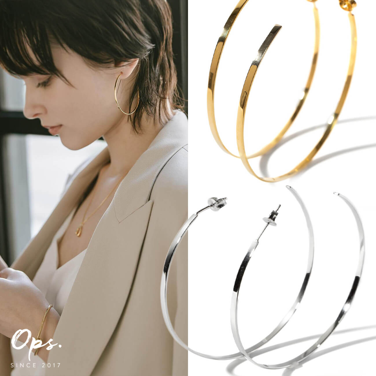 K18 アコヤ真珠 ブルートパーズ ピアス イヤリング シリコンキャッチ cui-cui / キュイキュイ / ジュエリー＆アクセサリー / アコヤ
