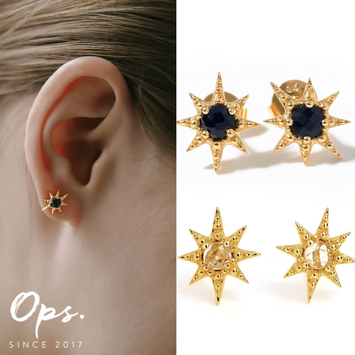 【PartyParty】シトリンの花びら☆天然石ピアス PartyParty】シトリンの花びら☆天然石ピアス