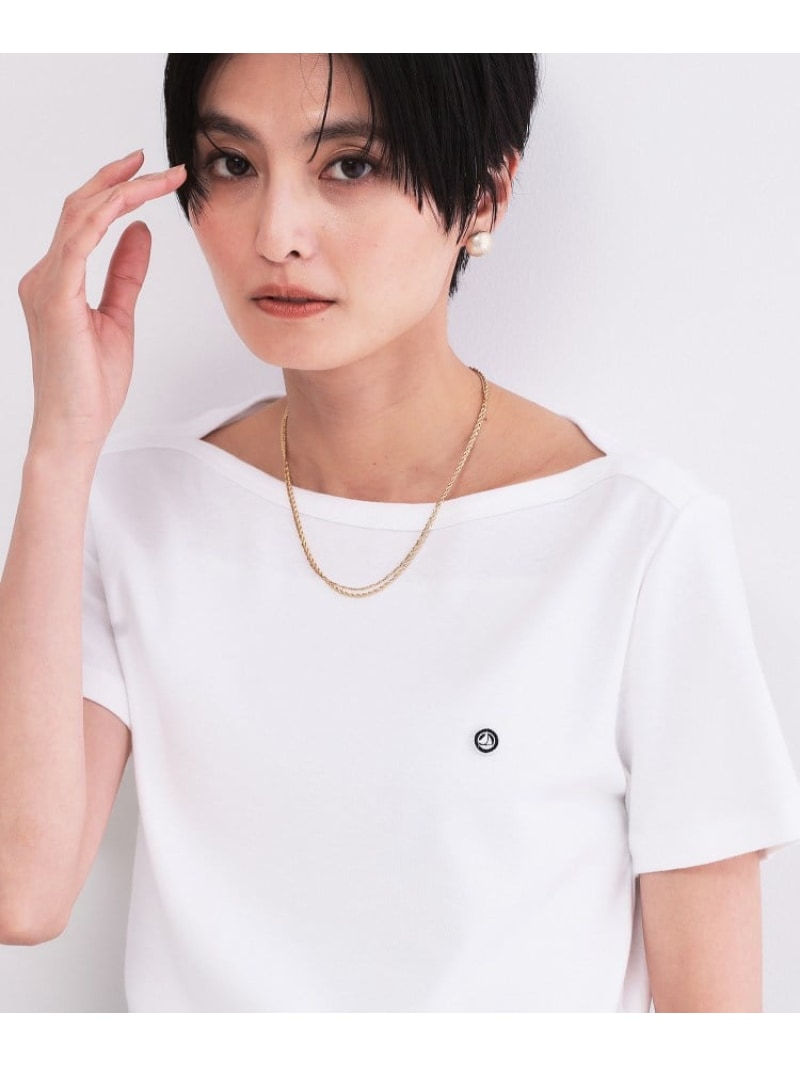 【PETIT BATERU/プチバトー】ボートネック半袖Tシャツ OPAQUE.CLIP オペークドットクリップ トップス カットソー・Tシャツ ネイビー ホワイト【送料無料】[ Fashion]