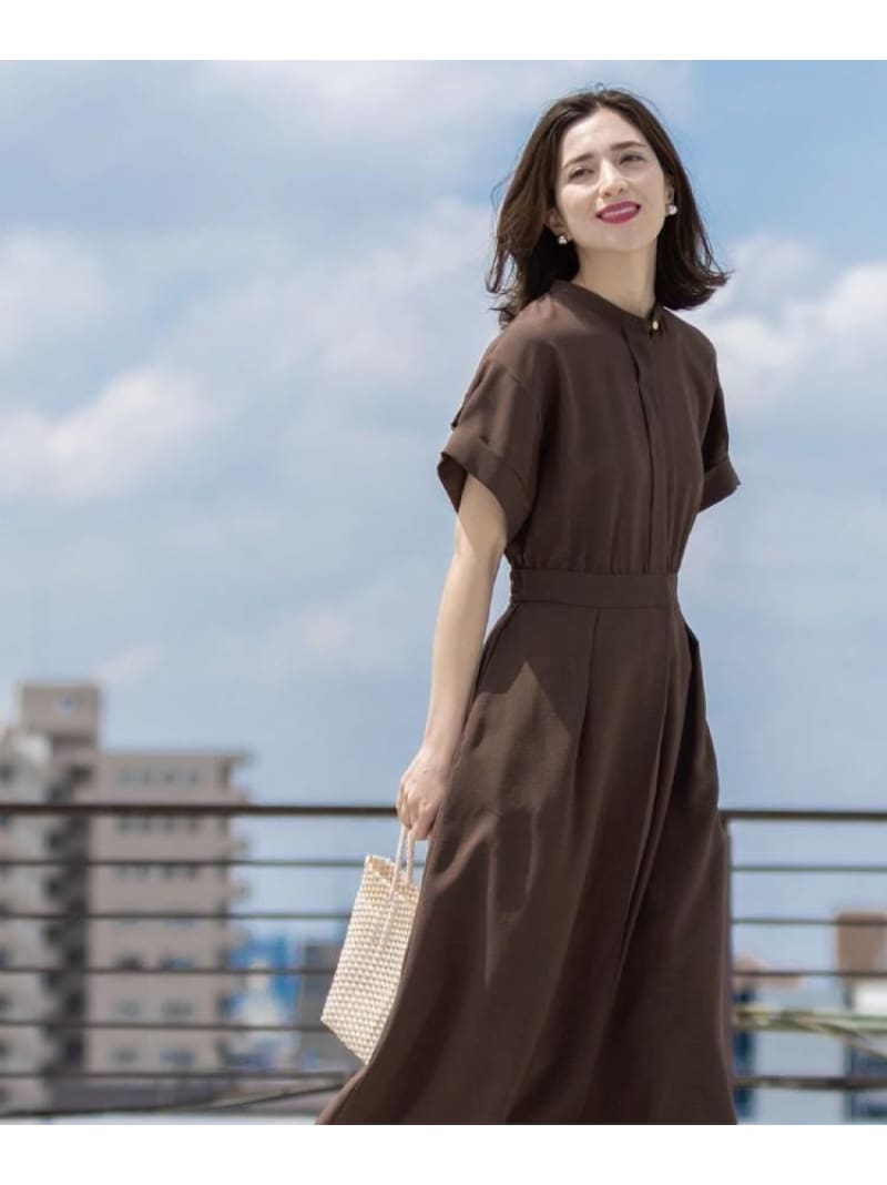 【人付き合い冷感/吸水速乾】リネンライク ティーシャツ衣裳《洗い濯ぎ機聞き届ける》 OPAQUE.CLIP オペークドットクリップ 衣裳・御召しもの 余分の物の衣裳・御召しもの 米国海軍 パープル ベージュ 赤銅色【貨物輸送無料】[ Fashion]