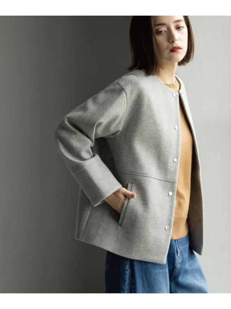 楽天市場】【SALE／20%OFF】もこもこノーカラージップミドルコート