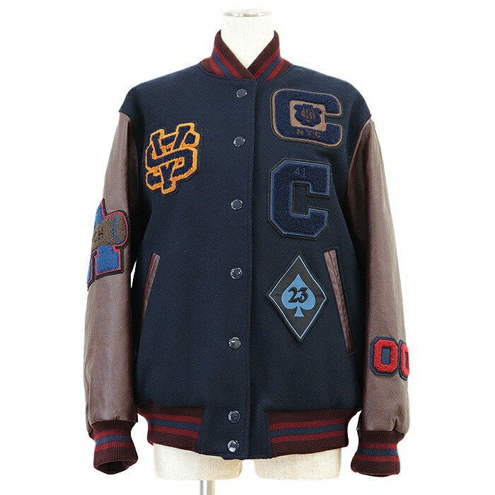 楽天市場】【コーチ】Coach メルトン バーシティ ジャケット レザー