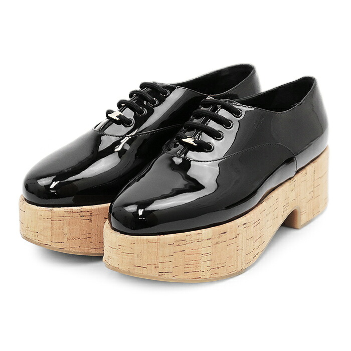 【SALE】Salvatore Ferragamo サルヴァトーレフェラガモ オックスフォードシューズ VIVIANE コルクソール パテント エナメル カーフレザー プラットフォーム 靴 箱/袋付属 レディース サイズ 5 ブラック 黒 イタリア製 GC08539【中古】