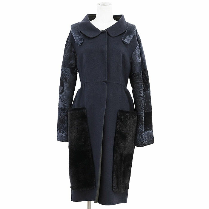 美品✨FENDI フェンディ カシミヤ ヴィンテージ ロングコート 42 レッド 2100020000031637_11.jpg