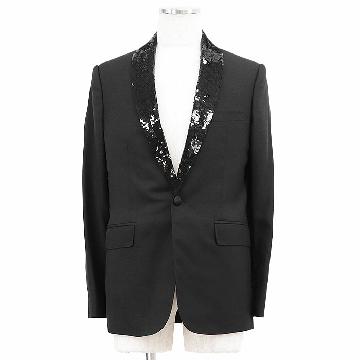 極美品✨セリーヌ フィービー期 タキシード テーラード ジャケット シルク 黒 CELINE - ☆フィービー期☆セリーヌ タキシードテーラード