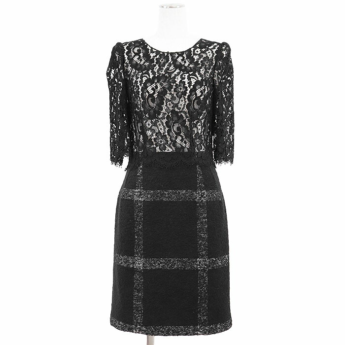 D&G ドルチェ&ガッバーナ ワンピース ビスチェ 風 花柄 ロング フレア 黒 D&G ドルチェ&ガッバーナ ワンピース ビスチェ 風 花柄 ロング