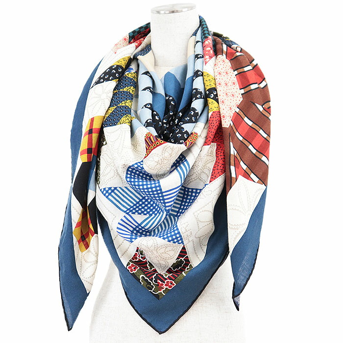 【希少！美品！】HERMES カレジェアン レイラの庭 ブルー ナチュラル系 希少！美品！】HERMES カレジェアン レイラの庭 ブルー ナチュラル系