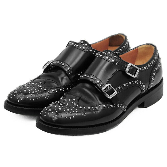 楽天市場】【CHURCH'S/チャーチ/スタッズ付 Wモンクストラップシューズ