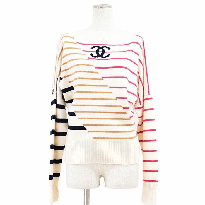 【美品】CHANEL シャネル トップス ボートネック 38 美品】CHANEL シャネル トップス ボートネック 38 CHANEL
