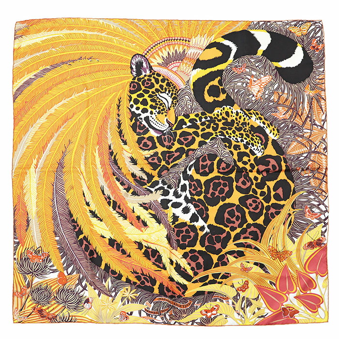 楽天市場】【エルメス】Hermes カレ90 JAGUAR QUETZAL ジャガー