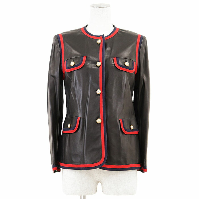 楽天市場】【GUCCI】グッチ『レザーライダースジャケット size40