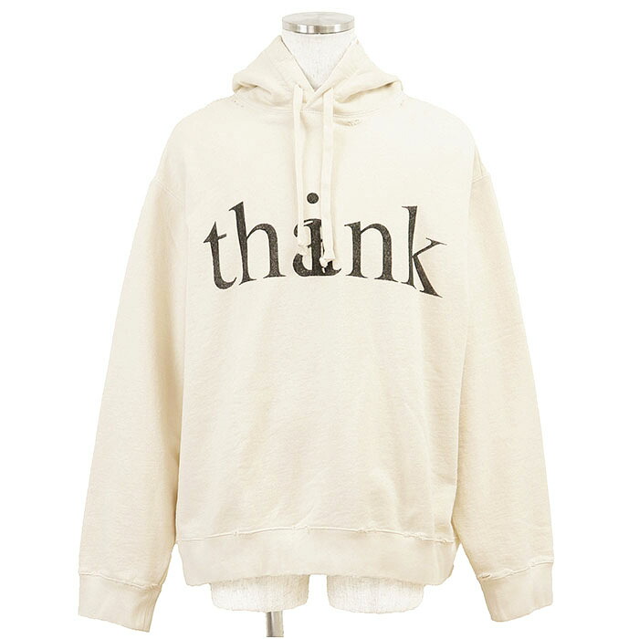【新品負けず劣らず】GUCCI グッチ パーカー 汗水 2020AW thank/think PSYCHOPTS ロゴタイプ 刷り上げる 不都合産業 フレンチテリー 伸び伸びする填まる ティーシャツ フーディー トップス メンズ 大きさ XXL 象牙色 イタリア製 Richard Hell / Christopher Wool【中古】