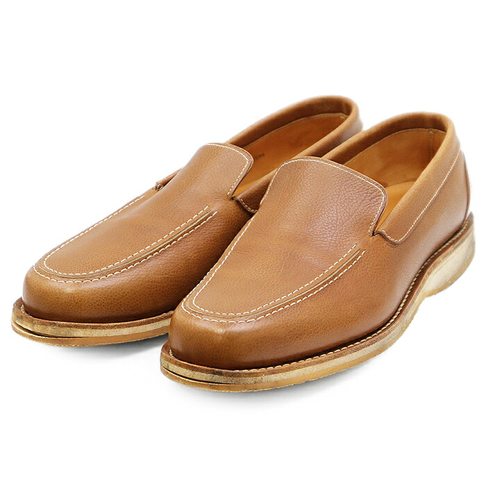 John Lobb ジョンロブ ローファー MIAMI 2099 グレインレザー 7374 スリッポン シューズ 革靴 メンズ サイズ 6hE キャメル イングランド製【中古】