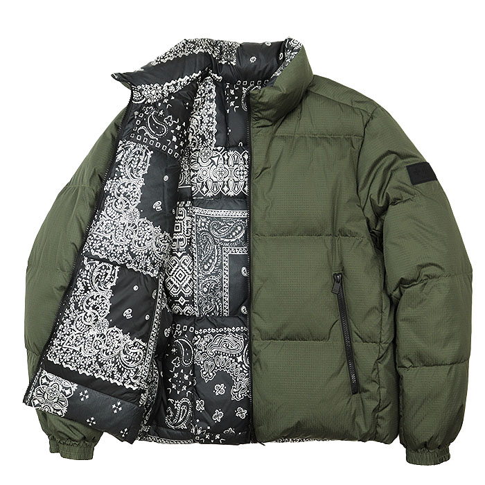【極美品】TATRAS タトラス 落ち込む上衣 NESE ネセ メンズ 大きさ 01 リヴァーシブル 上唇立ちふさがる × ペイズリー バンダナ ナイロン100% ロゴタイプ 継ぎ切れ アウター オリーブ緑であること 緑 ポールスカ製【中古】