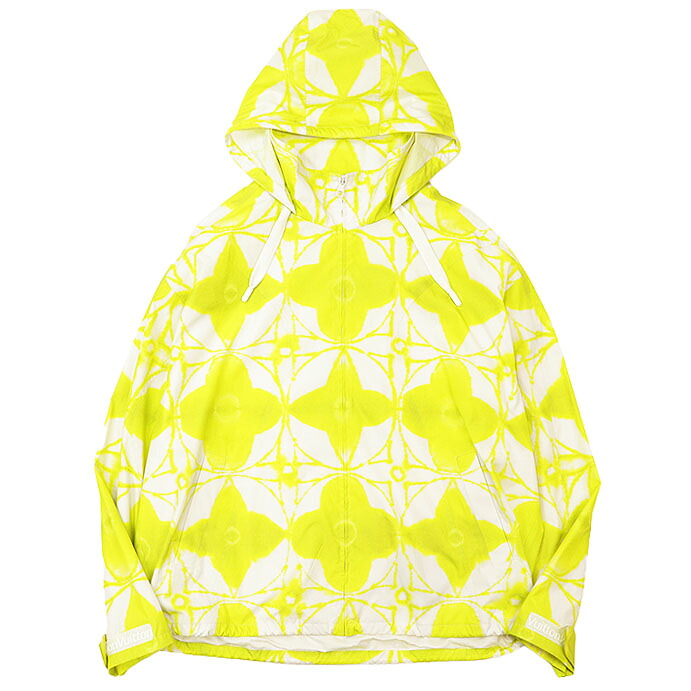 【極美品】LOUIS VUITTON ルイ・ヴィトン 上衣 2023SS メンズ 大いさ 54 モノグラム シボリ レインウエア 撥水溶性 ウィンドブレーカー アウター ネオン黄み 白いこと 白 黄 イタリア共和国製【中古】 メンズウェア-スポーツ・アウトドア
