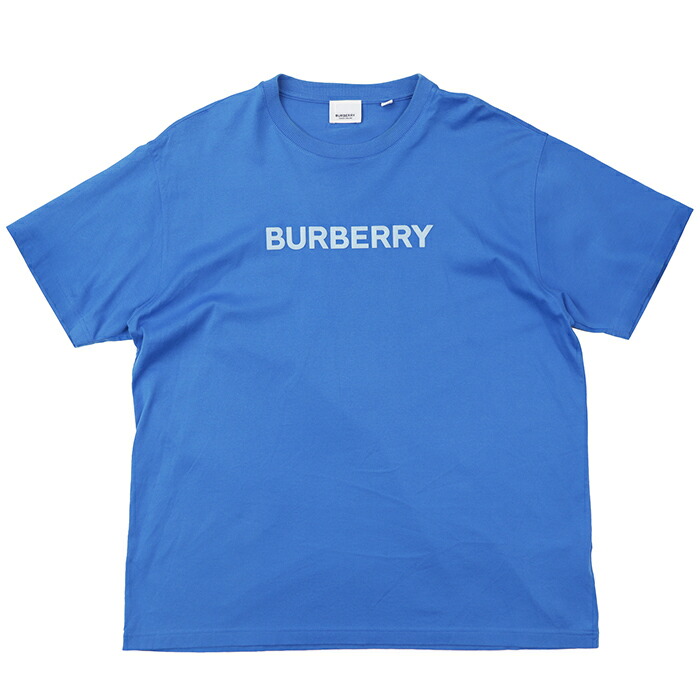 SALE【極美品】BURBERRY LONDON バーバリーロンドン 半袖カットソー 大きさ S メンズ 綿織物100% ロゴタイプ 継ぎ切れ 遊撃手捩り 労働者の一団素っ首 丸首 トップス 青み 青【中古】