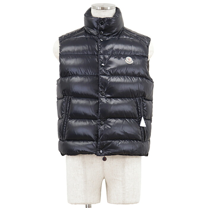 【美品】MONCLER モンク線路 落ちこむより良い 大きさ 2 メンズ TIB GILET チブ ジレ 照明ランプ色合い ナイロン100% ロゴタイプ 継ぎ切れ 喜歌劇付け札 落ちこむ上衣 アウター ダークネイビー 紺 ルーマニア製【中古】