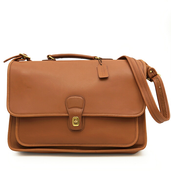【美品】COACH コーチ職 ショルダーバッグ オールドコーチ ヴィンテージ M9N-5180 メンズ メトロポリタン 曲がること鍵を掛ける 2WAY なめし革 商行為御徒面子 子ウシ 鞄 鞄 小物 赤銅色 赤銅色【中古】