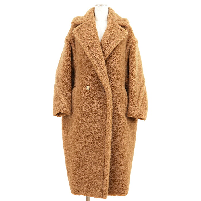 【極美品】MaxMara マックスマーラ テディベア アイコン コート サイズ XS レディース 22AW 101606296 ロング テディコート キャメル&times;シルク アウター キャメル【中古】｜オパール店 154,000円