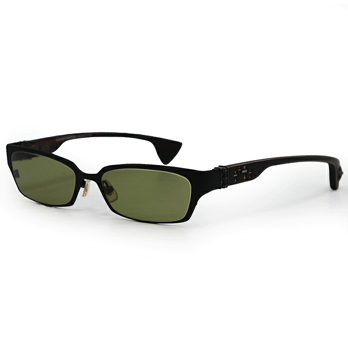【美品】CHROME HEARTS クロムハーツ 黒眼鏡 大きさ 56□17-136 メンズ レディース ユニ一発やる DIXON YU-A ディクソン 色つや水晶体 UV400 SPF50+ PA+++ 小物 微度入り口・入口替えせつ然たる水晶体嘱する 黒いこと 暗然たる赤銅色 黒 赤銅色 日本製【中古】