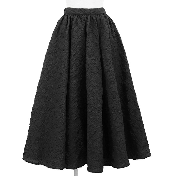 【極美品】Christian Dior ディオール 太陽フレアスコート 大きさ 36 レディース 2023年ひな形 クロケ ジャかばい立て ご機嫌酉の方角 側面チャック ポリエステル × ナイロン ボトムス 黒いこと 黒 イタリア共和国製【中古】