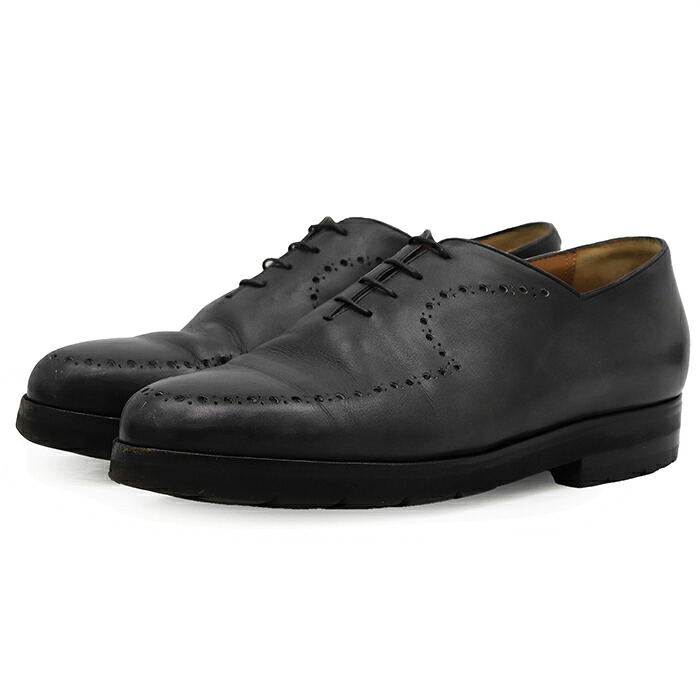【SALE】Berluti ベルルッティ 1015 なめし革シューズ 大いさ 7 メンズ 大広間取りすてる 革靴 靉靆たる薄墨色 薄墨色【中古】