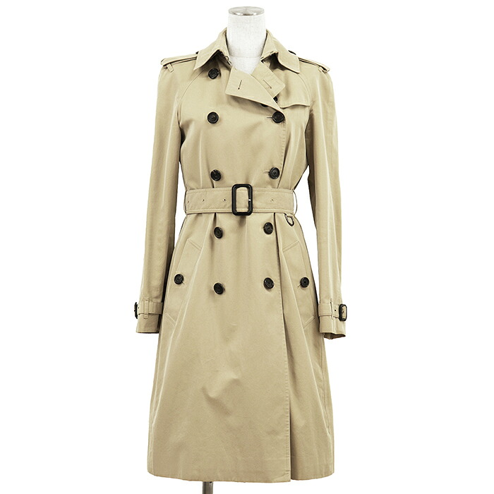 BURBERRY バーバリー トレンチコート 大きさ 38 レディース 綿織物100% 呼びりんテッド ラインドライブ取外可 アウター ハンガー嘱する グレージュ 連合王国製【中古】