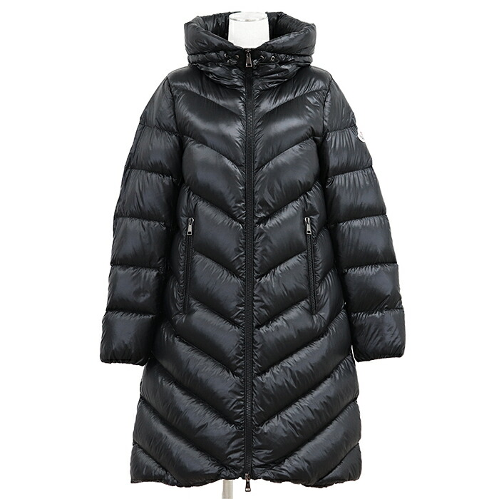 MONCLER モンクレール ダウンジャケット レディース CAMBALES 2022年製 ロゴ ワッペン フーデッド アウター ガーメント付属 ダークネイビー 紺 ルーマニア製【中古】｜オパール店