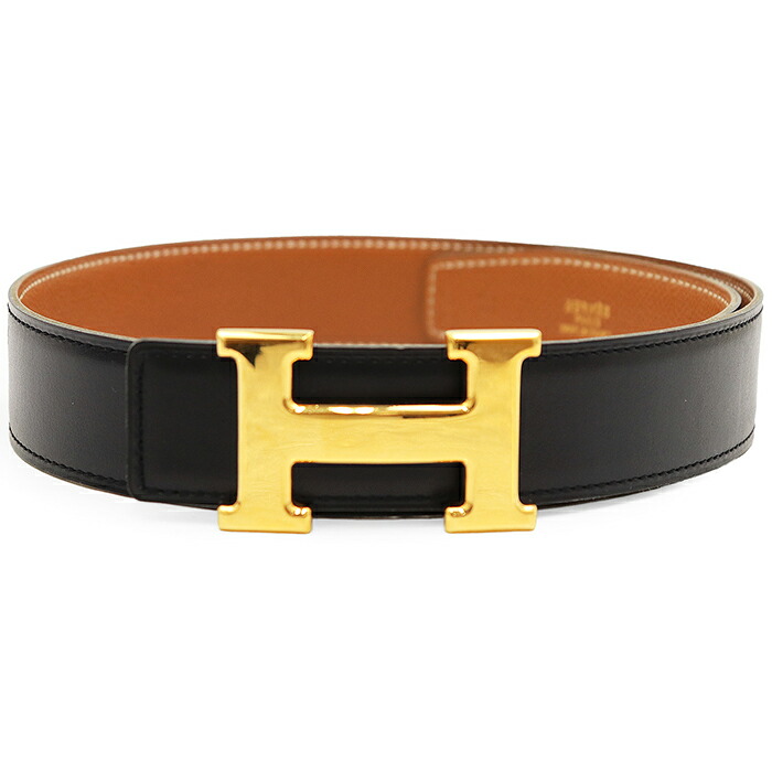 【美品】HERMES エルメス コンスタンスベルト サイズ 65 レディース Constance レザー リバーシブル ロゴ ゴールド Hバックル 革小物 箱/小袋付属 ブラック ブラウン 黒 茶色 フランス製【中古】｜オパール店 47,520円