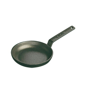 ｽﾄｳﾌﾞ ﾐﾆﾌﾗｲﾊﾟﾝ 12cm 黒 40509-529【フライパン】【ブリニパン】【オーブン対応】【staub】【ストウブ】【キッチン用品】