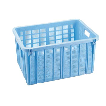 ﾌﾟﾗｽｹｯﾄ No.750 金具無 BL PP製【コンテナー】【メッシュコンテナ】【プラスチックコンテナー】【物流保管用品】【流通】【倉庫作業】【業務用】