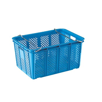 ｻﾝｺｰ ｻﾝﾃﾅｰ A#80 ｽﾀｯｷﾝｸﾞ金具付BL PP【コンテナー】【メッシュコンテナ】【プラスチックコンテナー】【物流保管用品】【流通】【倉庫作業】【業務用】｜OPEN キッチン