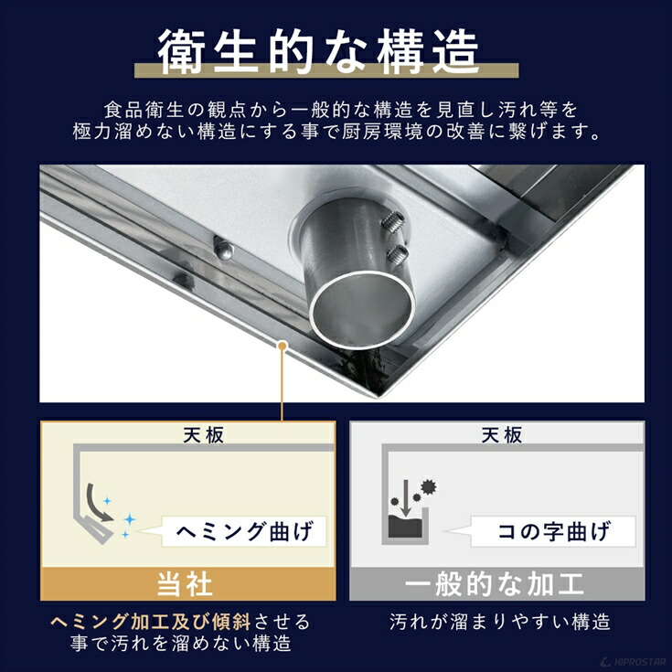 100％本物 ステンレス作業台 業務用 調理台 900×450×800 板厚1.2mm