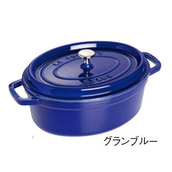 ストウブ ピコ・ココット 楕円 33cm グランブルー 40510－290 6.5L【代引き不可】