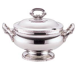 UK18-8 菊渕小判スープチューリン L【代引き不可】【バイキング用品 ビュッフェ用品】【ステンレス】【スープ入れ】【スープステーション】【業務用】|OPEN キッチン