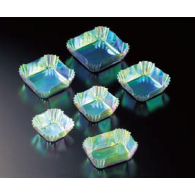 旬彩の器 角 オーロラ (300枚入) M33-747 (底径6×6mm)【演出用品】【料理演出小物】【珍味入】【カップ】【ケース】【業務用】