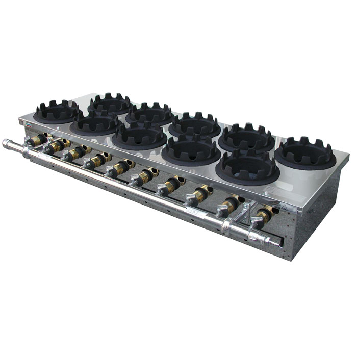 楽天市場】ガス式釜飯 炊飯器焼台 AK-6(二列6個炊) (ガス種：都市ガス