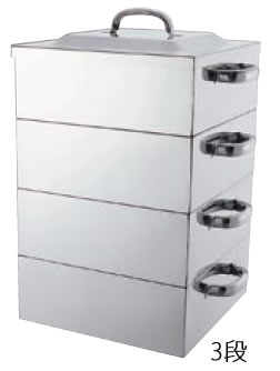 楽天市場】電磁対応角蒸器 3段 30cm【代引き不可】【電磁調理器対応