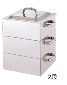 楽天市場】18-8 業務用 角蒸器 2段 60cm【角型 蒸器】【蒸し器