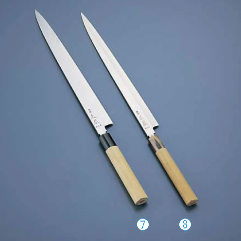 正本　出刃包丁　刃渡り21cm　本霞白鋼 正本総本店 本霞 白ニ鋼 出刃包丁 朴柄 – 清助刃物 Japan