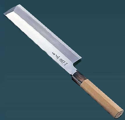 原型 本霞･玉白鋼 東型薄刃まかない方(片刃) 21糎【代引っ張ること不可】【御勤め用まかない方】【和まかない方】【出刃包丁】【和食まかない方】【御勤め用】