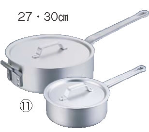 ｱﾙﾐ SS21浅型片手鍋(目盛付) 21cm【アルミ片手鍋】【業務用鍋】【アルマイト加工】【SS21】【業務用】