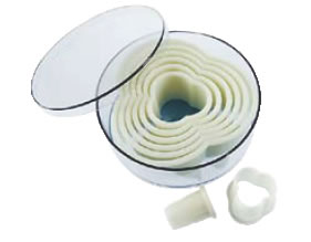 ﾃﾞﾊﾞｲﾔｰ 樹脂製ﾊﾟﾃ抜 三ｯ葉 8PCSｾｯﾄ 4304.70 【製菓用品 洋菓子焼型 】【パテ抜 クッキー抜き型】【De BUYER】【業務用】