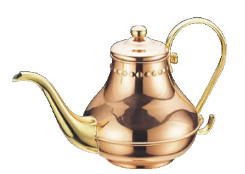 銅 ｱﾗｼﾞﾝ ｺｰﾋｰﾎﾟｯﾄ 5人用 (ﾃｨｰﾎﾟｯﾄ兼用) 【珈琲ポット 珈琲用品】【喫茶用品】【コーヒーマシン コーヒー用品】【業務用】