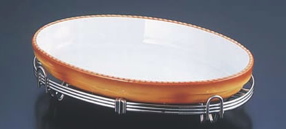 TKG18-8小判ｱｽﾄﾗﾙ ｽﾀﾝﾄﾞｾｯﾄ 茶 40-3011-40B【代引き不可】【バイキング ビュッフェ】【バンケットウェア】【盛器 大皿】【スタンド】【飾り台】【業務用】
