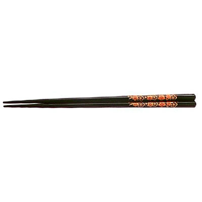 ■3セット■22.7cm蒔絵塗箸 六角塗箸 黒 桜■3セット■ 4,008円