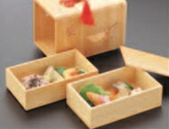 弥生弁当 ウグイス【松花堂弁当】【白木松花堂】【弁当箱】【木製】【野立弁当】【盛器】【宴会に】【お祭りに】【新年会に】【忘年会に】【1-316-6】